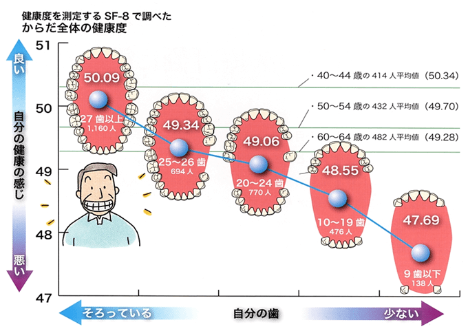 歯の数とからだの健康度